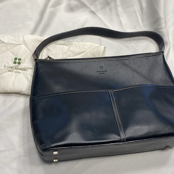 super deal KATE SPADE black LEATHER purse EXCELLENT CONDITION with dust bag - Picture 2 of 12